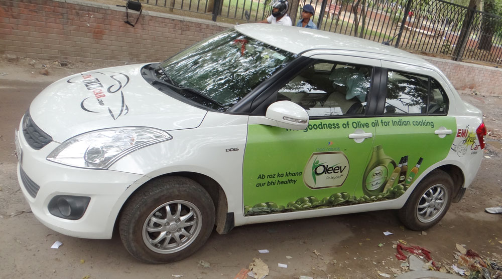 Olive Oil car advertisement in New Delhi