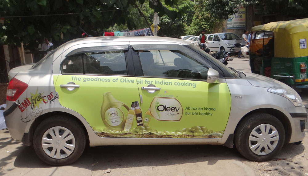 Olive Oil car advertisement in New Delhi