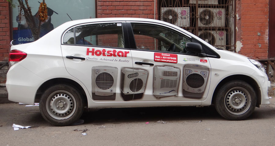 Hotstar Advertising on Car